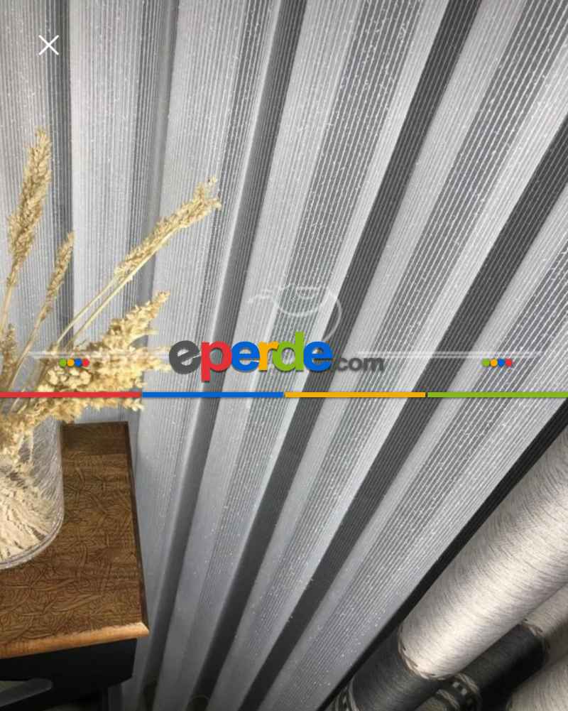Brillant Düz Simli Lüx Tül Perde