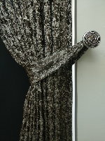 Patine Desenli Bordo Krem Desenli Jakar Fon Perde - Bordo Kahverengi