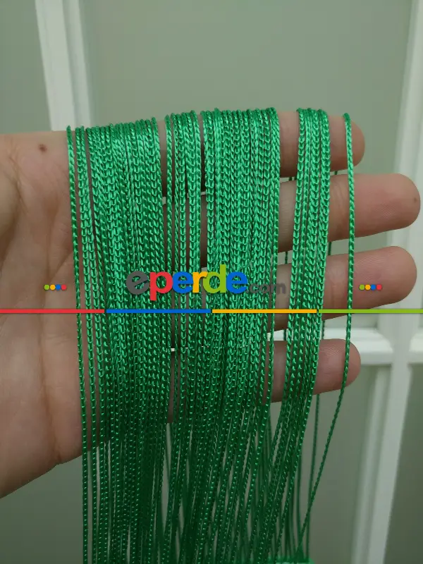 İndirim..ince Zincir Serisi İp Perde (beyaz, Krem, Gri, Kırmızı, Bordo, Siyah, Mavi, Pembe, Sarı)- Yeşil