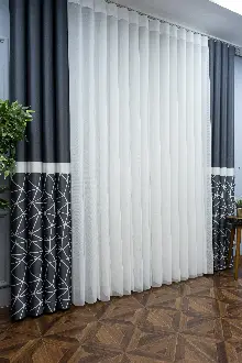 Lens Akıllı Dikey Tül Perde Koza-32- Çok Renkli 2