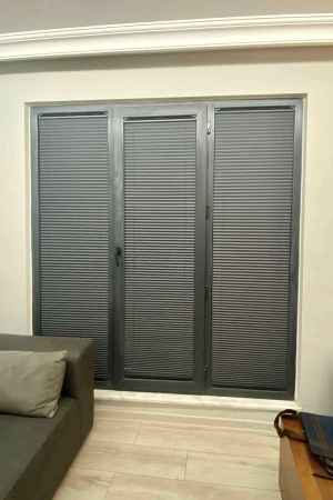 Brillannt Plise Perde - Cam Balkon Perdesi - Pimapen Perdesi - Antrasit (20 Renk) Kolay Montaj Yaylı Sistem, Vidalı Sistem Veya Yapıştırma