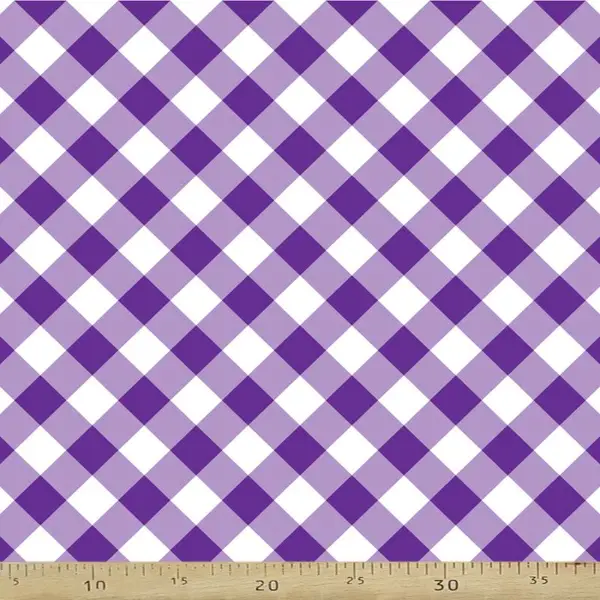 Mor Ekoseli Mutfak Perdesi Kanat Fon Perde Desenli- Beyaz