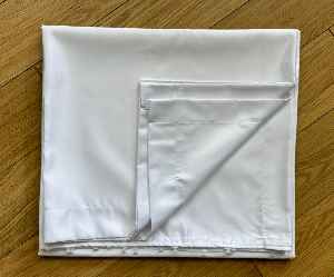 Hazır Ölçülü Atlas Saten Beyaz Güneşlik Perde