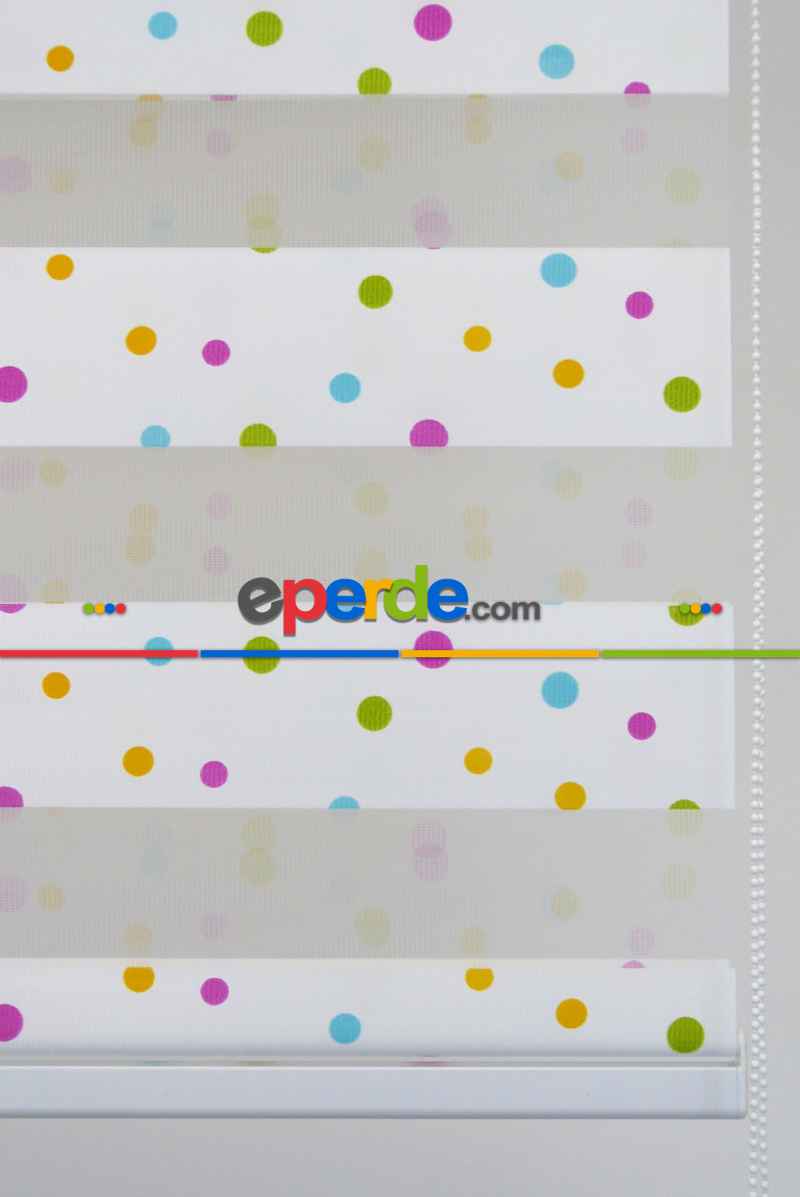 Bebek Odası Zebra Perde - Renkli Zebra Perde- Sarı