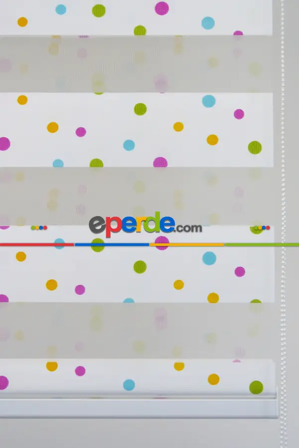 Bebek Odası Zebra Perde - Renkli Zebra Perde- Sarı