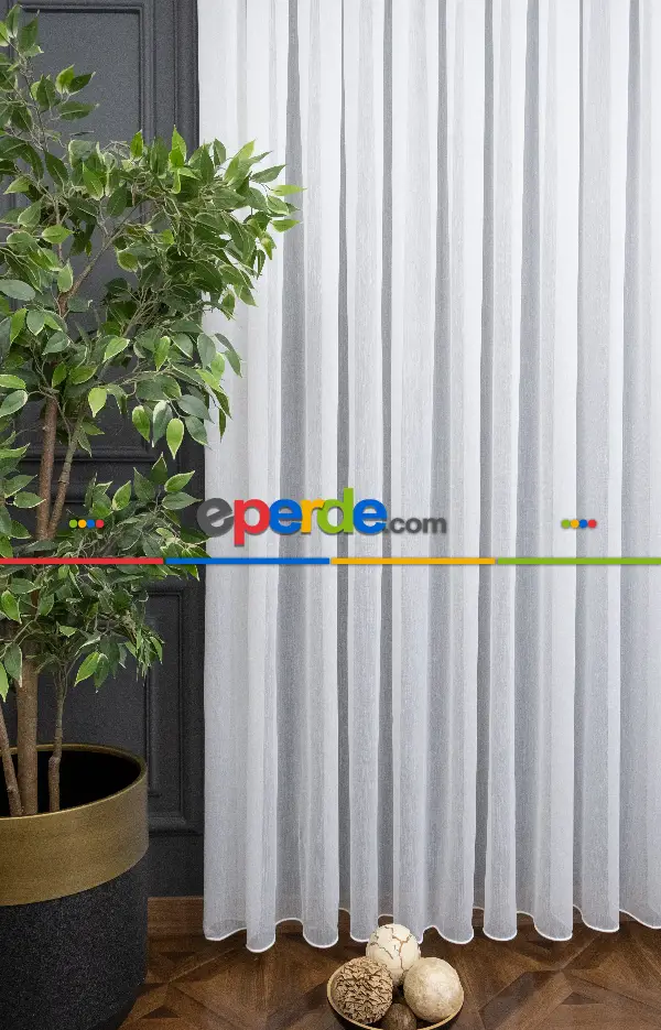 Bambu Tül İpek Yumuşaklığında Kırık Beyaz Tül Armür Dokuma - Yüksek Kalite - Kurşunlu Tül