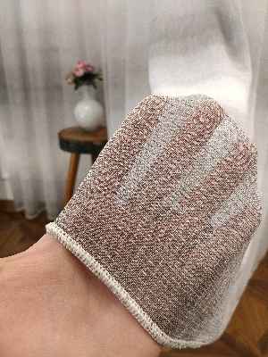 Salon Keten Tül - Keten Dokulu Degrade Renk Geçişli Tül - Ütü İstemez- Gri-Füme-Antrasit-Ekru