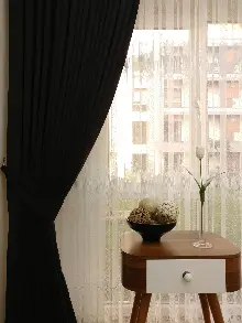 Acı Kahve Düz Sade Mutfak Fon Perde Yan Kanat Perdesi- Kahve Venge