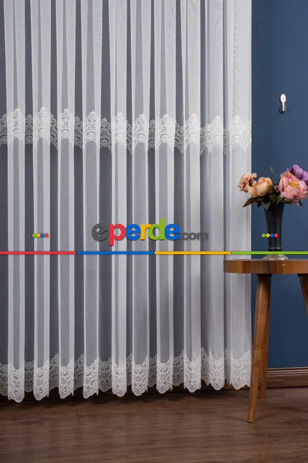 Yatak Odası Tül - Elit Nakış İşlemeli Tül Perde