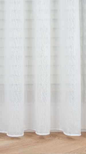 Ekru Bambu Keten Tül Perde, Daha Gramajlı, Ütü İstemez, Premium Seri, Kurşunlu Etek