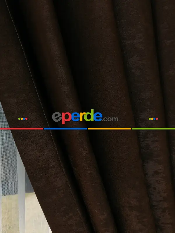 Soft Koyu Kahve Fon Perde (180)- Kahve Koyu