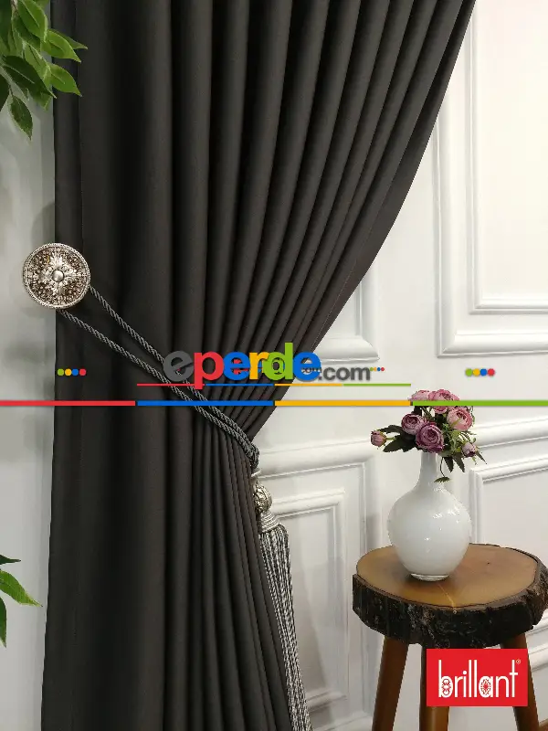 Antrasit Koyu Gri %90 Karartma Blackout Fon Perde