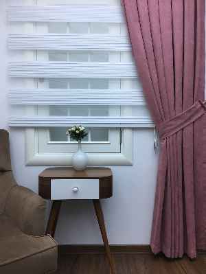 Pembe Düz Fon Perde (280 Eninde)- Pembe