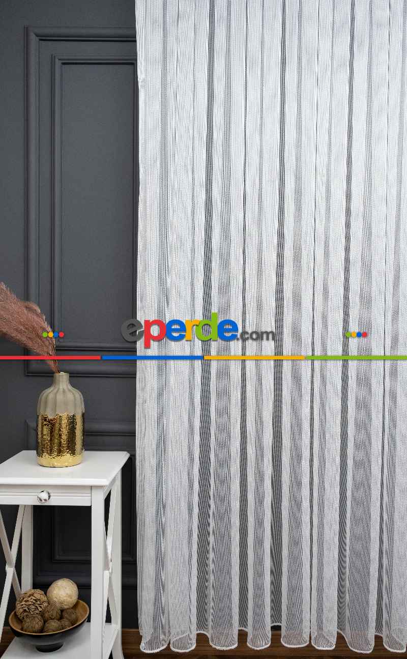 Çelik Tül Ekru Gramajlı Dökümlü - Kurşunlu Tül