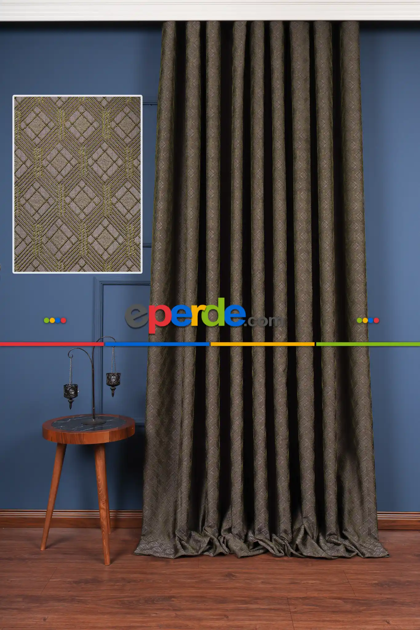 Salon Fon Perde - S Pile Dökümlü Jakar Dokuma Fon Perde