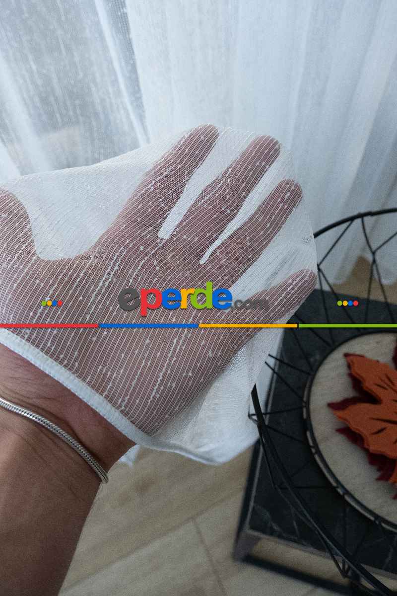 Mutfak - Şantuk İplikli Düz Tül - Ütü İstemez