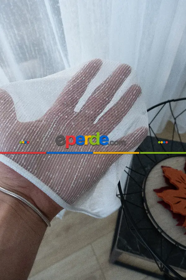 Şantuk İplikli Düz Tül - Ütü İstemez - Kurşunlu Tül