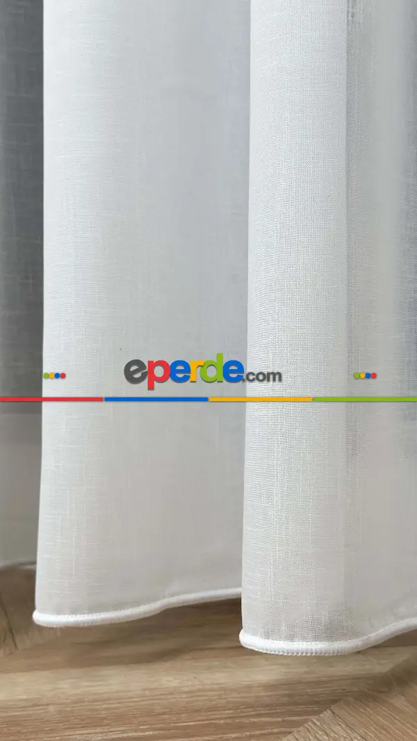 Beyaz, Büzgülü Ekstraforlu, Tül Perde