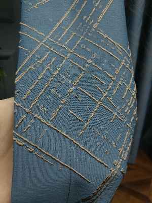 Jakar Desenli Fon Perde- Hardal Sarısı-petrol Mavisi