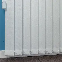 Kırık Beyaz Dikey Kumaş Perde - Beyaz