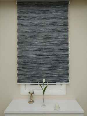 Salon Zebra Perde - Fırsat!!! Lüx Bambu Zebra Perde Ahşap Görünümlü -füme- Füme