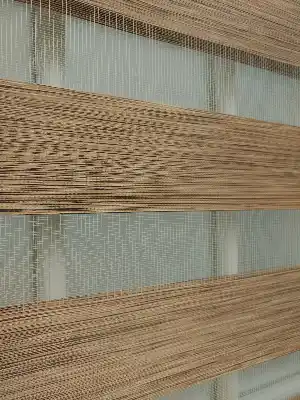 Kahve Bambu Zebra Perde 90x200cm- Kahverengi