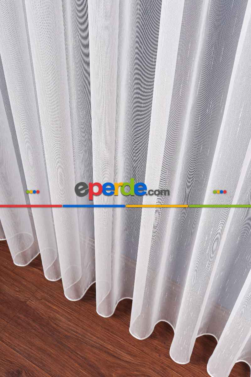 Salon Tül Modelleri - Armül Zemin Düz Tül Perde Özel Seri Ekm3