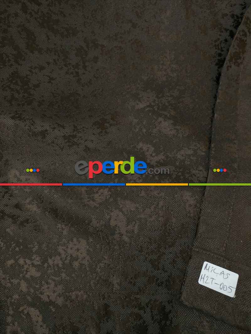 K Kahve Duz Jakar Fon Perde (180)- Kahverengi