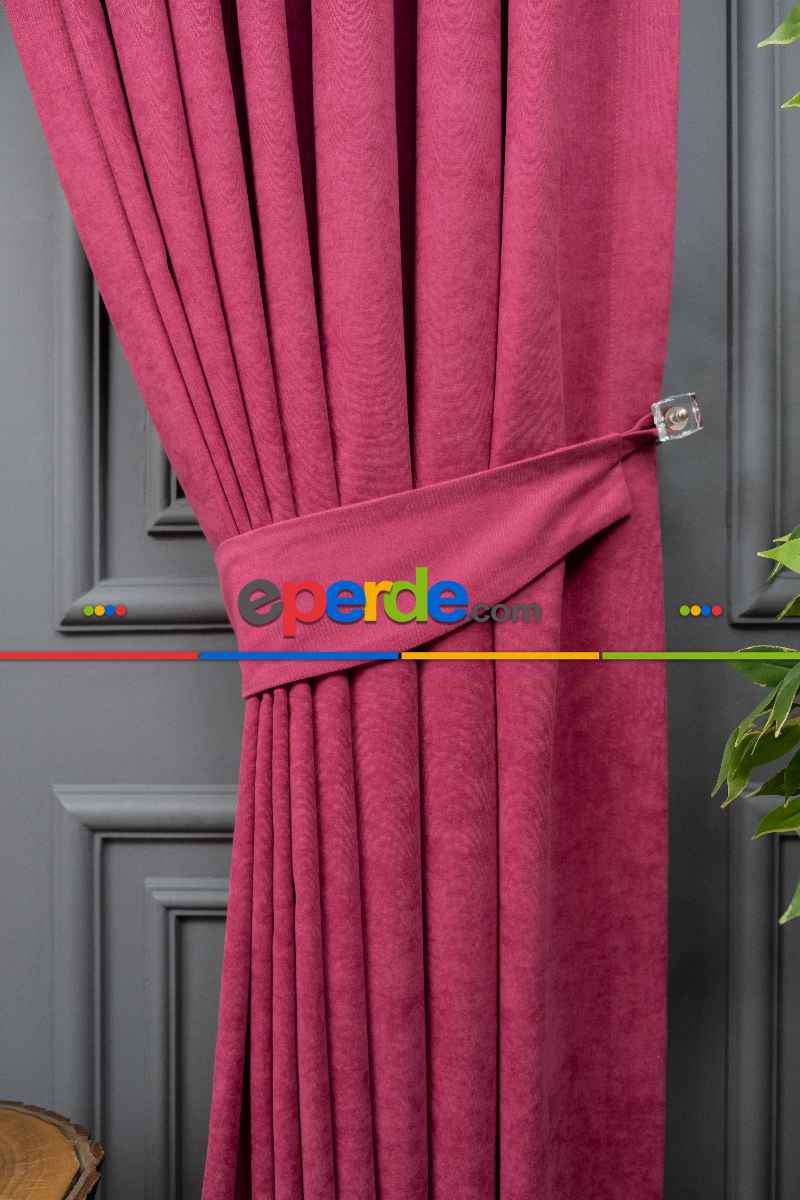 Mürdüm Düz F0n Perde Dökümlü En