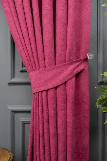 Mürdüm Düz F0n Perde Dökümlü En