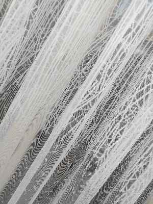 Mutfak Tül Perde Spor Desen - Ütü İstemez- Ekru