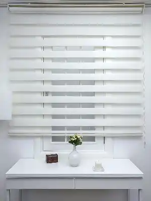 Zebra Perde - Ekru Bambu- Krem Açık