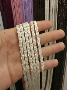 İp Perde - Krem Jumbo Zincir Serisi İp Perde- Krem