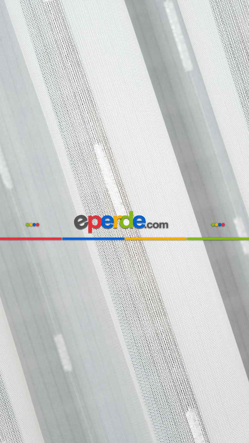 Düz Sade Tül, Sade Hafif Çizgili Tül Perde, Modern Ütü İstemez Kırışmaz Tül Perde, Havana