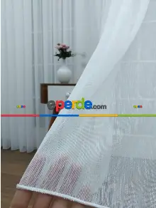 Şantuk Çise Keten Ekru - Kurşunlu Tül