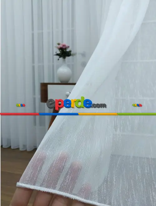 Şantuk Çise Keten Ekru - Kurşunlu Tül