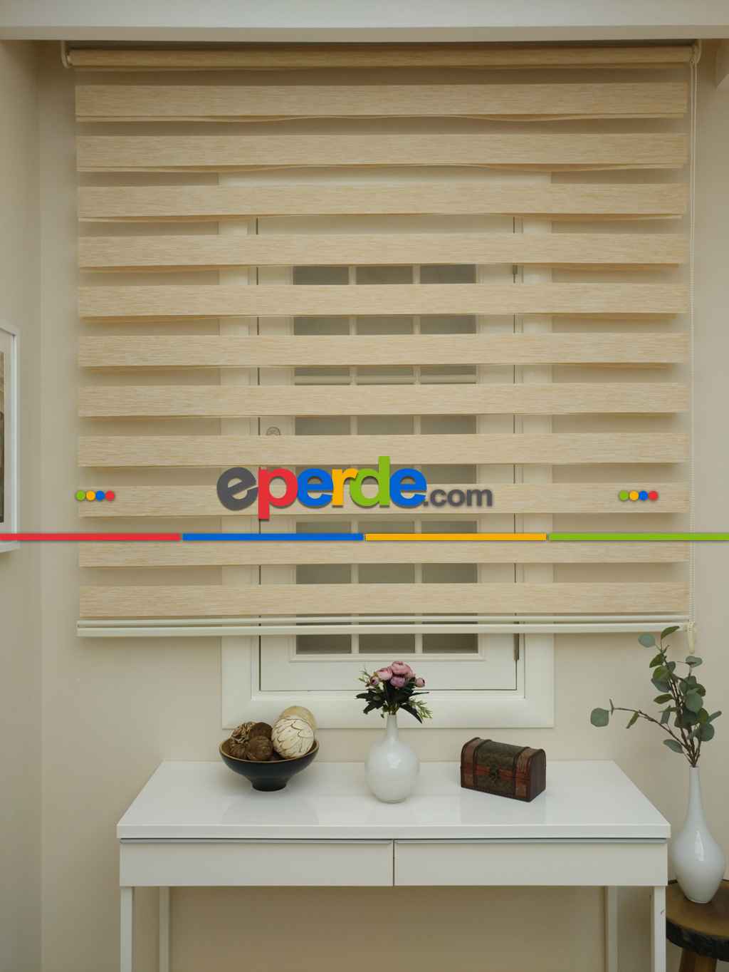 Salon Zebra Perde - Zebra Perde -bambu Zebra (eco Serisi )- Kum Beji