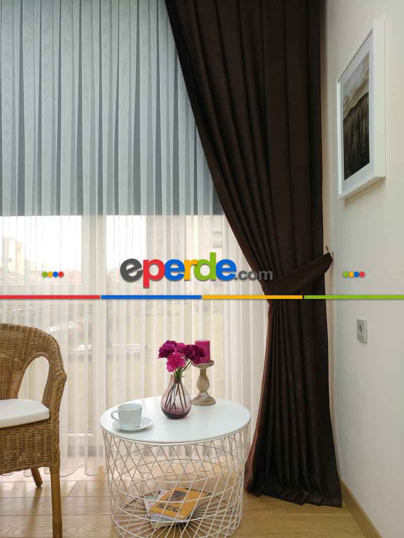 Soft Fon Perde- Kahve