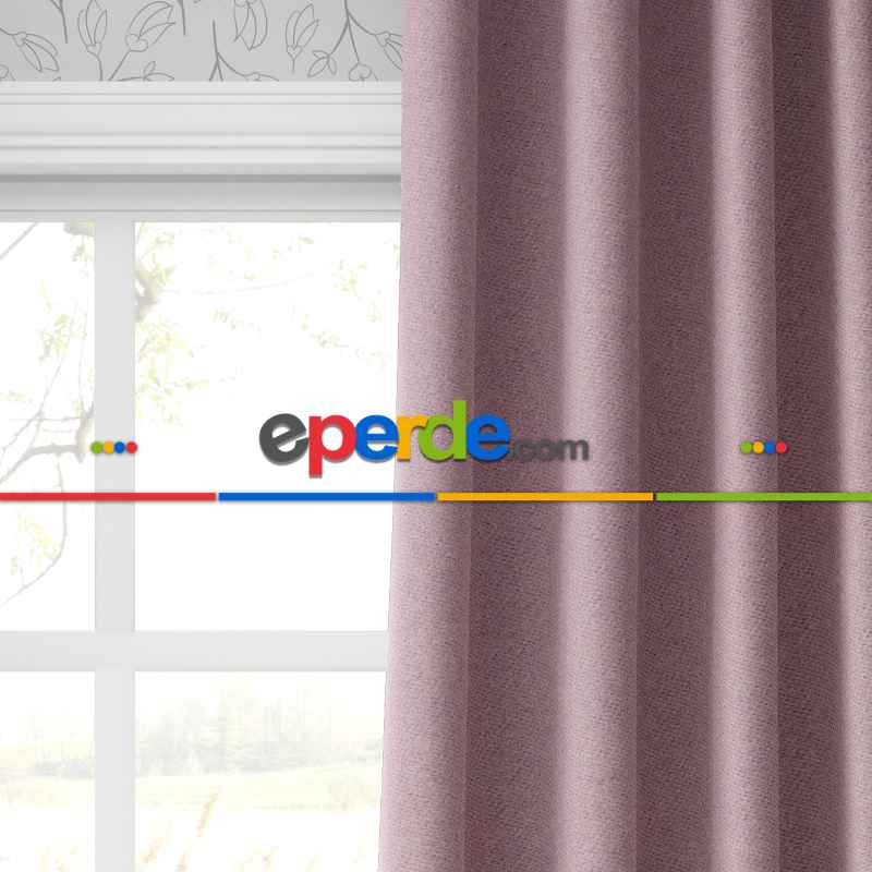 Blackout Karartma Tek Kanat Fon Perde Pudra Pembe