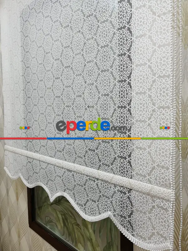 Çifli Sistem Tül Ve Stor Perde Bdz ( 806 )- Beyaz