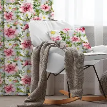 Çiçek Desenli Fon Perde Evim K-164 Kumaşı Kalındır Duck Bezi Değildir