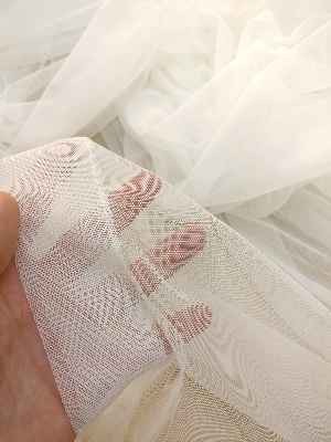 Düz Grek Tül Birinci Kalite Ekru - Kurşunlu Tül