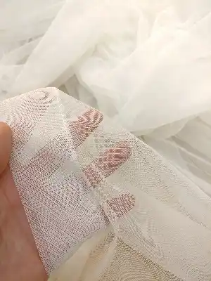Düz Grek Tül Birinci Kalite Ekru - Kurşunlu Tül
