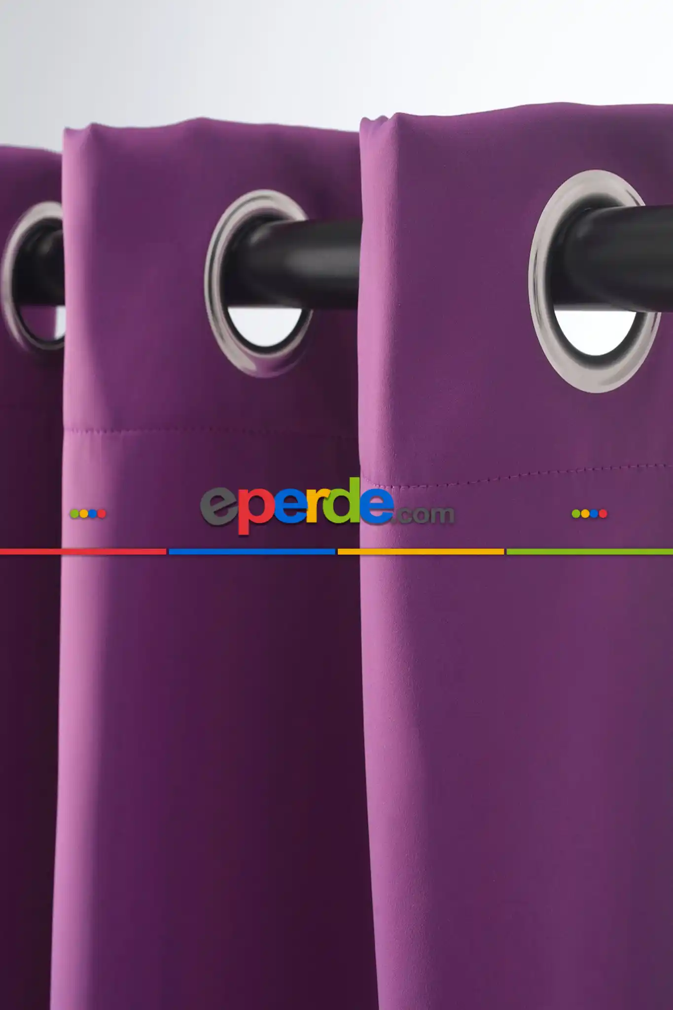 Krem Perde Kuşgözü Rustik Perde Halka Kuşgözü Boru İçin Perde