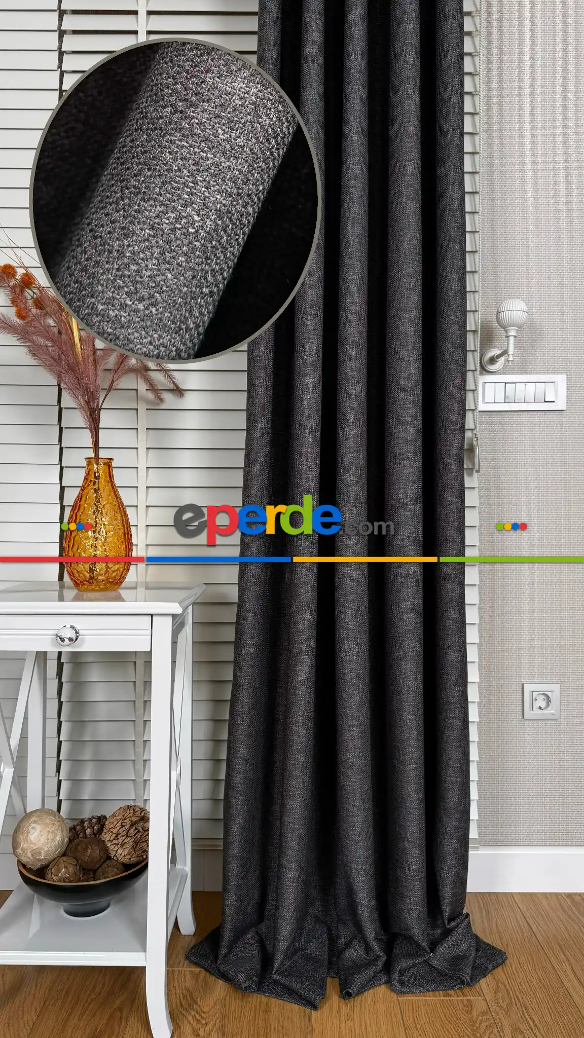 Premium Hasır Dokuma Fon Perde - New Year