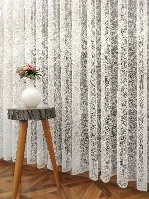 Fransız Dantel Tül Perde- Ekru Bt1509