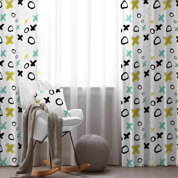 Çocuk Odası - Oturma Odası Fon Perde Evim996 Kumaşı Kalındır Duck Bezi Değildir- Mavi-beyaz