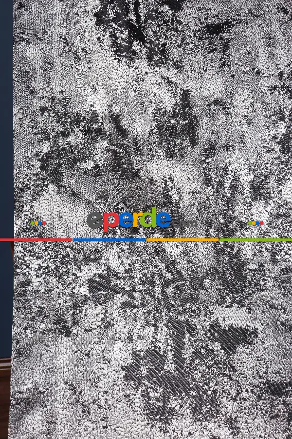 Salon Fon Perde - Siyah - Gri Antrasit Jakar Dokuma Fon Perde