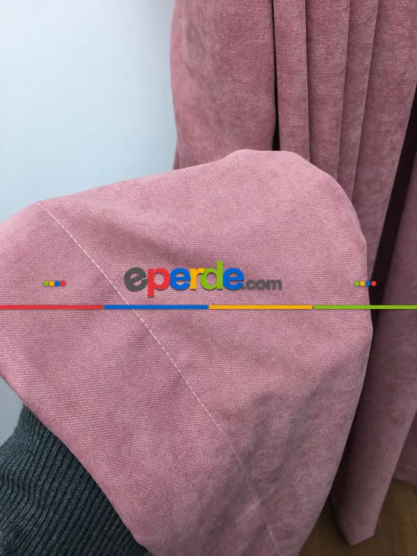 Pembe Düz Fon Perde (280 Eninde)- Pembe