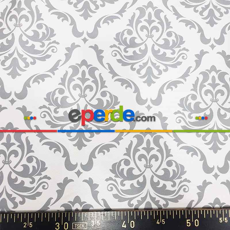 Etnik Desenli Fon Perde K415-1 Kumaşı Kalındır Duck Bezi Değildir- Sarı